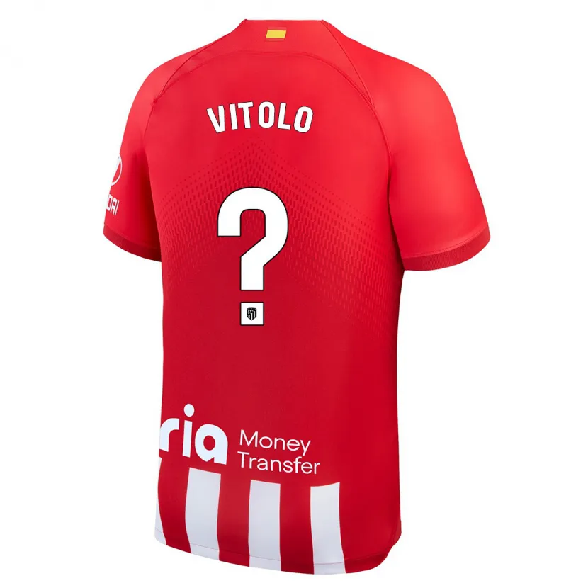 Danxen Mujer Camiseta Vitolo #0 Rojo Blanco 1ª Equipación 2023/24 La Camisa