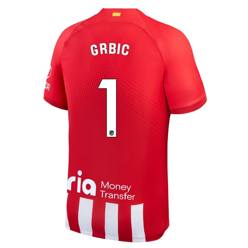 Danxen Mujer Camiseta Ivo Grbic #1 Rojo Blanco 1ª Equipación 2023/24 La Camisa