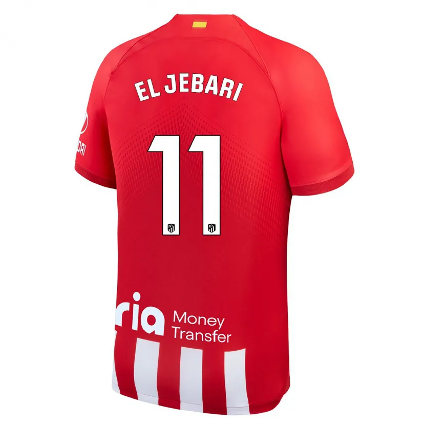 Danxen Mujer Camiseta Salim El Jebari #11 Rojo Blanco 1ª Equipación 2023/24 La Camisa