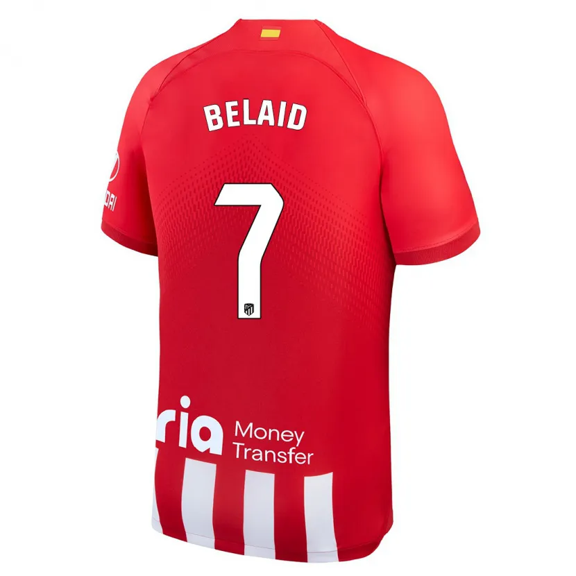 Danxen Mujer Camiseta Rayane Belaid #7 Rojo Blanco 1ª Equipación 2023/24 La Camisa