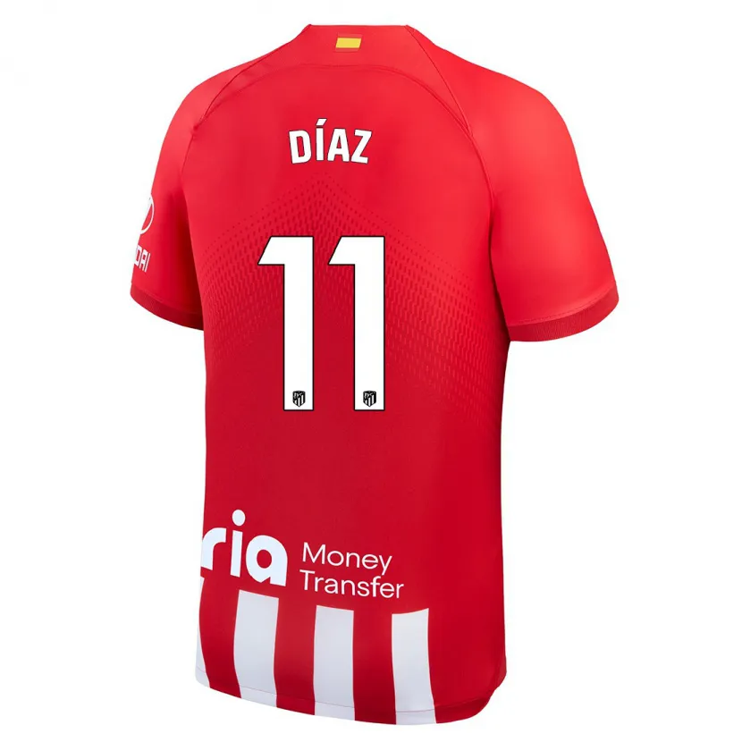 Danxen Mujer Camiseta Julio Díaz #11 Rojo Blanco 1ª Equipación 2023/24 La Camisa