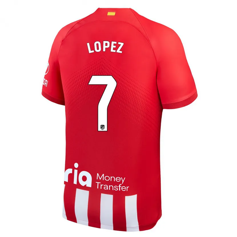 Danxen Mujer Camiseta Maitane Lopez #7 Rojo Blanco 1ª Equipación 2023/24 La Camisa