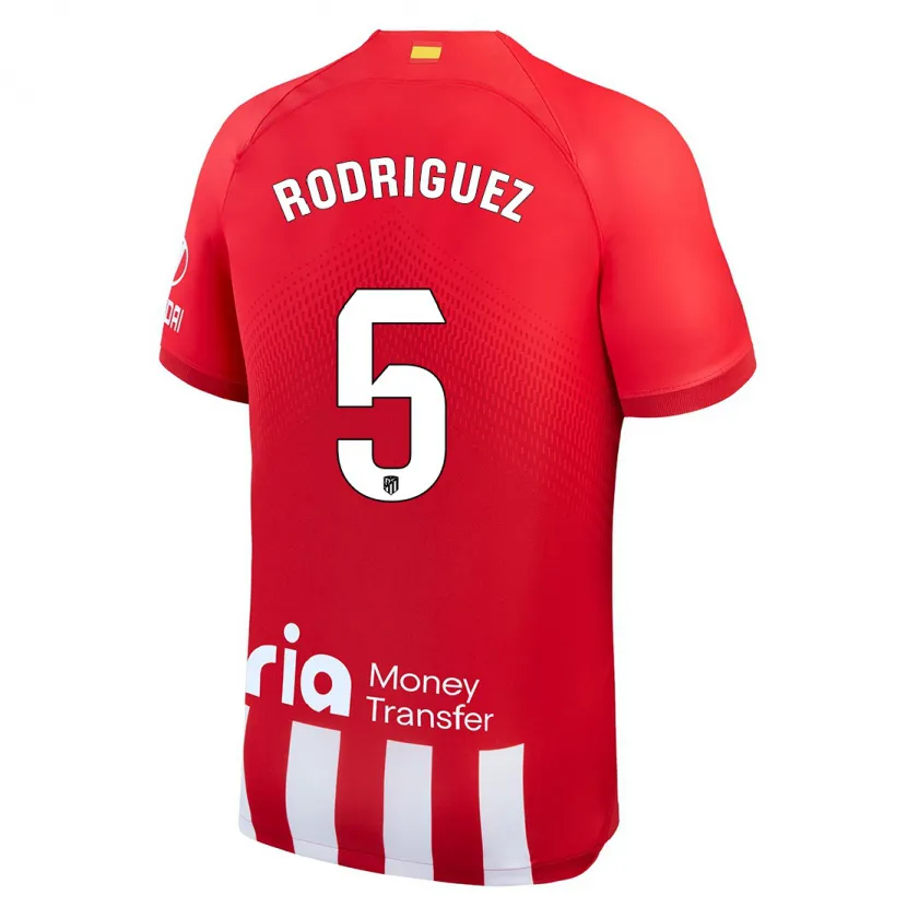 Danxen Mujer Camiseta Cinta Rodriguez #5 Rojo Blanco 1ª Equipación 2023/24 La Camisa