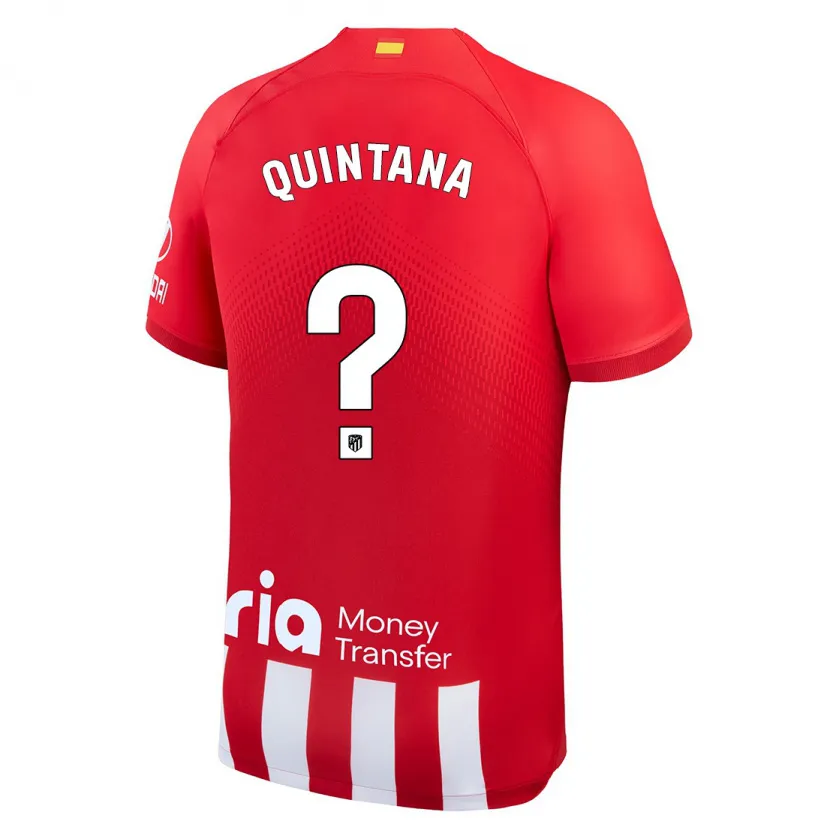 Danxen Mujer Camiseta Nacho Quintana #0 Rojo Blanco 1ª Equipación 2023/24 La Camisa