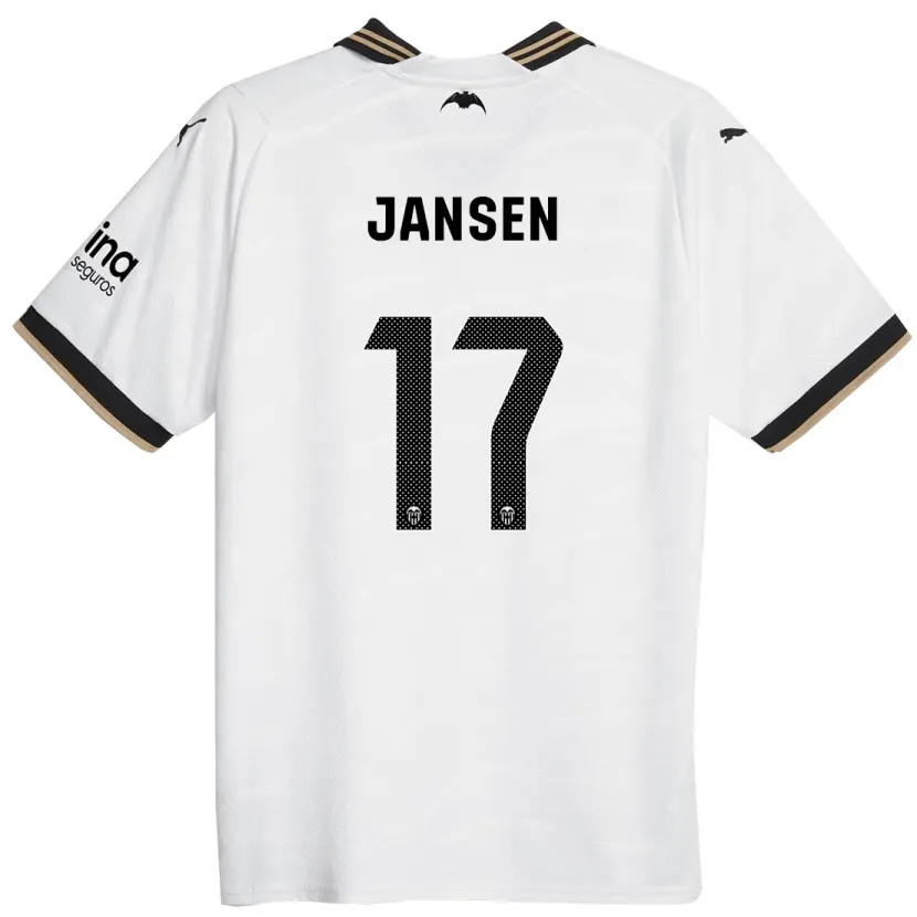 Danxen Mujer Camiseta Ellen Jansen #17 Blanco 1ª Equipación 2023/24 La Camisa