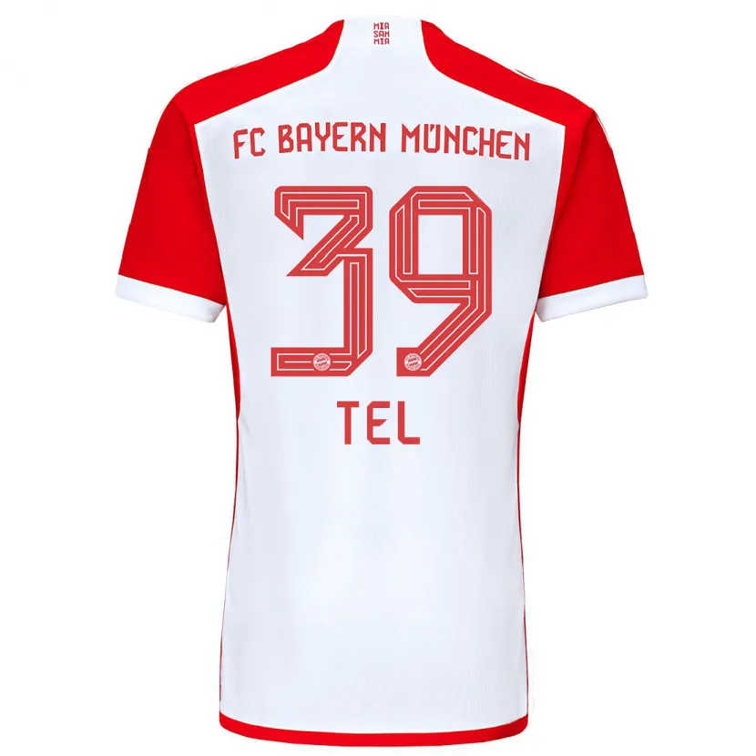 Danxen Mujer Camiseta Mathys Tel #39 Rojo Blanco 1ª Equipación 2023/24 La Camisa