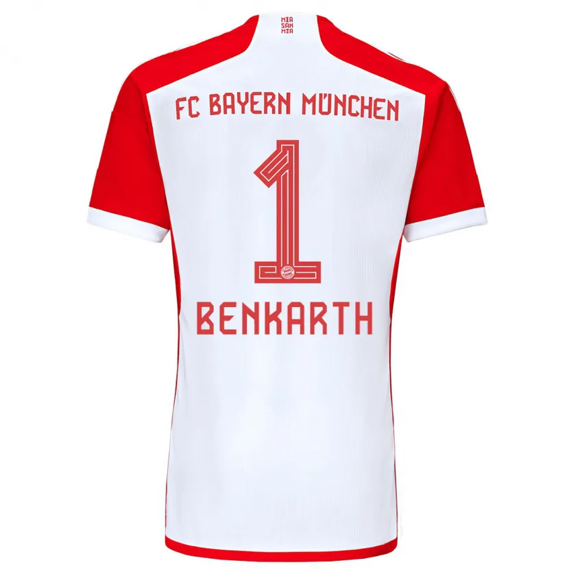 Danxen Mujer Camiseta Laura Benkarth #1 Rojo Blanco 1ª Equipación 2023/24 La Camisa