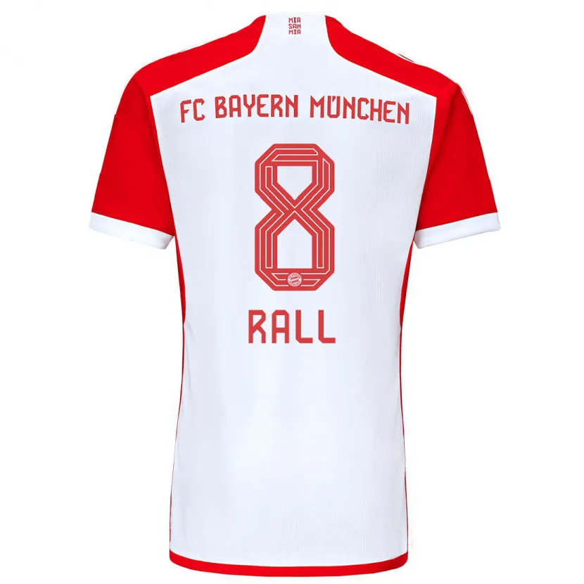 Danxen Mujer Camiseta Maximiliane Rall #8 Rojo Blanco 1ª Equipación 2023/24 La Camisa