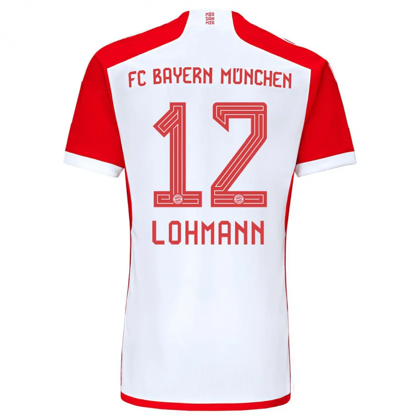 Danxen Mujer Camiseta Sydney Lohmann #12 Rojo Blanco 1ª Equipación 2023/24 La Camisa