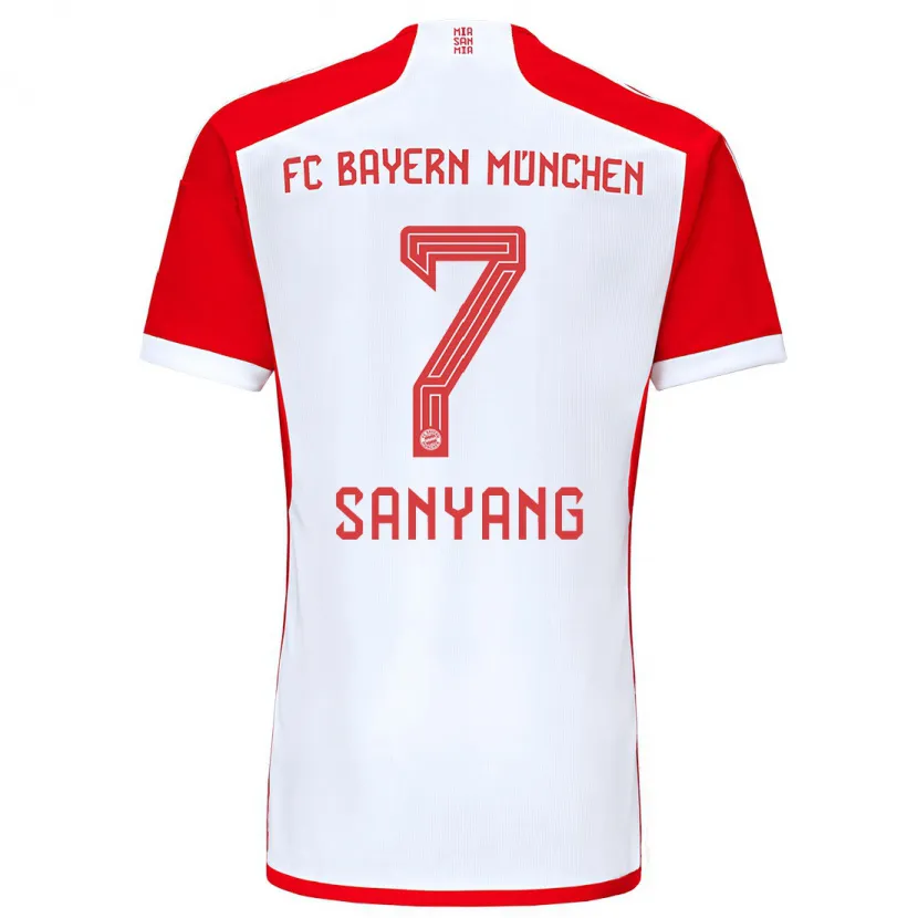 Danxen Mujer Camiseta Mamin Sanyang #7 Rojo Blanco 1ª Equipación 2023/24 La Camisa