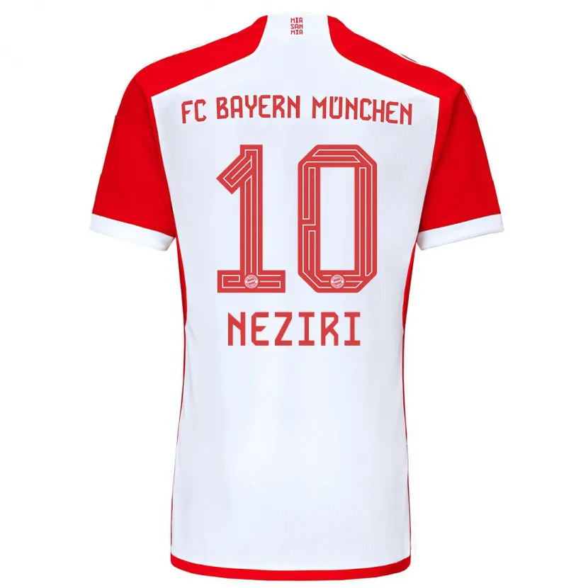 Danxen Mujer Camiseta Behar Neziri #10 Rojo Blanco 1ª Equipación 2023/24 La Camisa