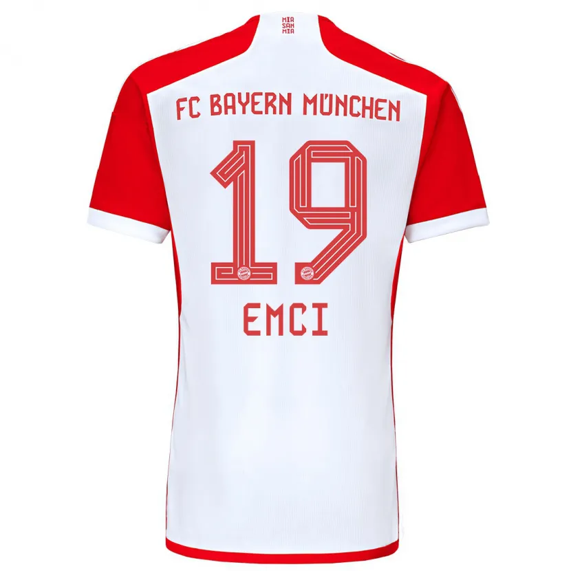 Danxen Mujer Camiseta Ben Emci #19 Rojo Blanco 1ª Equipación 2023/24 La Camisa