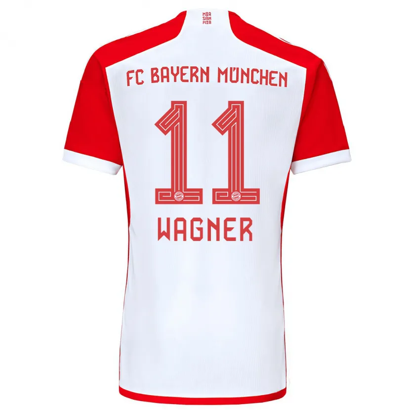 Danxen Mujer Camiseta Ricardo Wagner #11 Rojo Blanco 1ª Equipación 2023/24 La Camisa