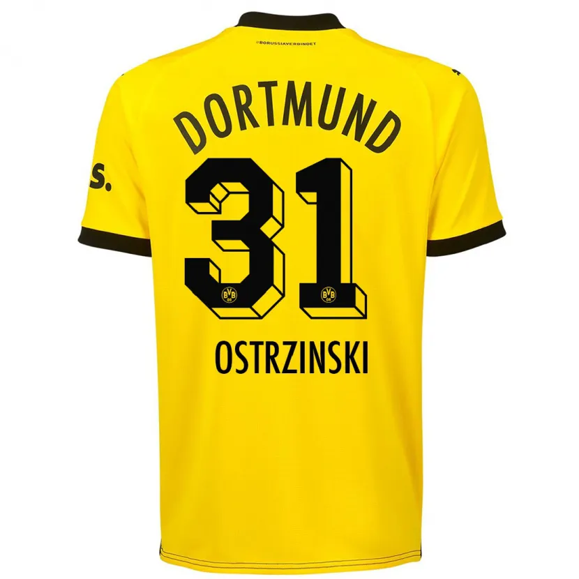 Danxen Mujer Camiseta Silas Ostrzinski #31 Amarillo 1ª Equipación 2023/24 La Camisa