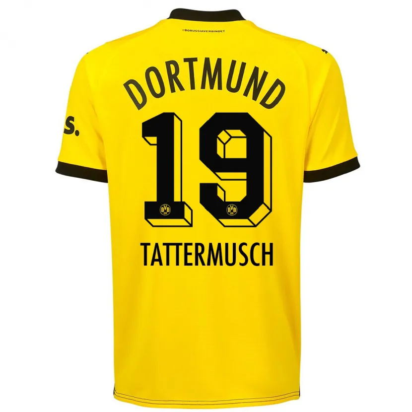 Danxen Mujer Camiseta Ted Tattermusch #19 Amarillo 1ª Equipación 2023/24 La Camisa