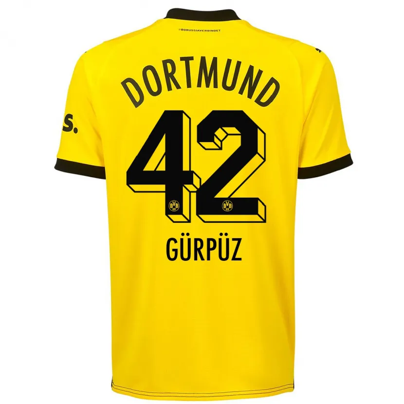 Danxen Mujer Camiseta Goktan Gurpuz #42 Amarillo 1ª Equipación 2023/24 La Camisa