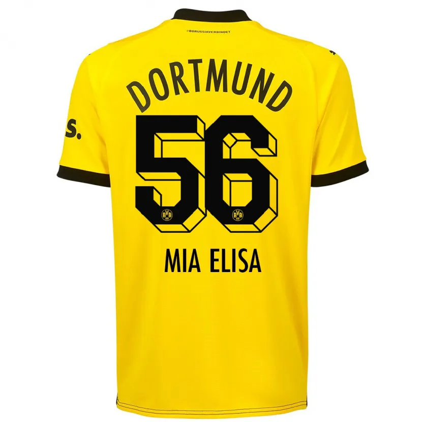 Danxen Mujer Camiseta Bomnuter Mia Elisa #56 Amarillo 1ª Equipación 2023/24 La Camisa