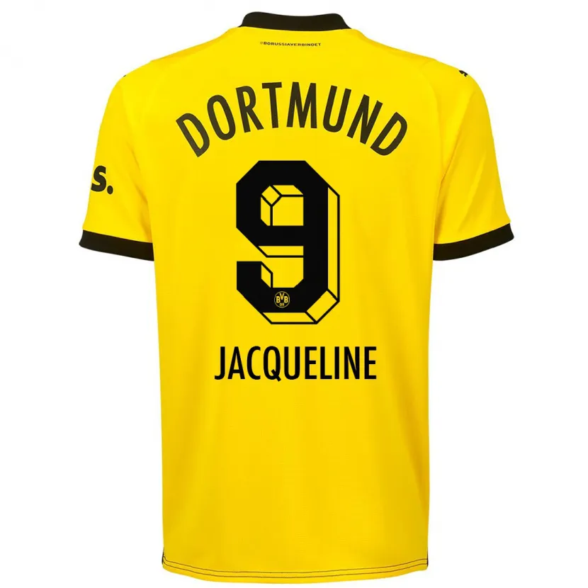 Danxen Mujer Camiseta Moreno Jacqueline #9 Amarillo 1ª Equipación 2023/24 La Camisa