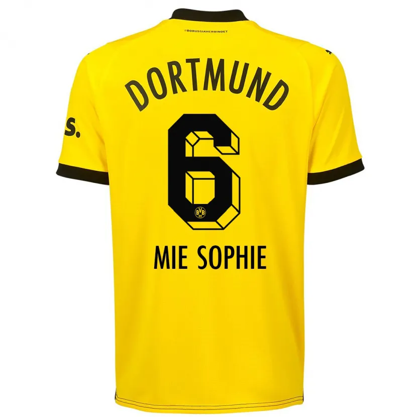 Danxen Mujer Camiseta Sando Mie Sophie #6 Amarillo 1ª Equipación 2023/24 La Camisa