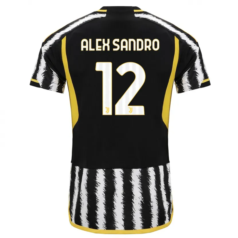 Danxen Mujer Camiseta Alex Sandro #12 Blanco Negro 1ª Equipación 2023/24 La Camisa