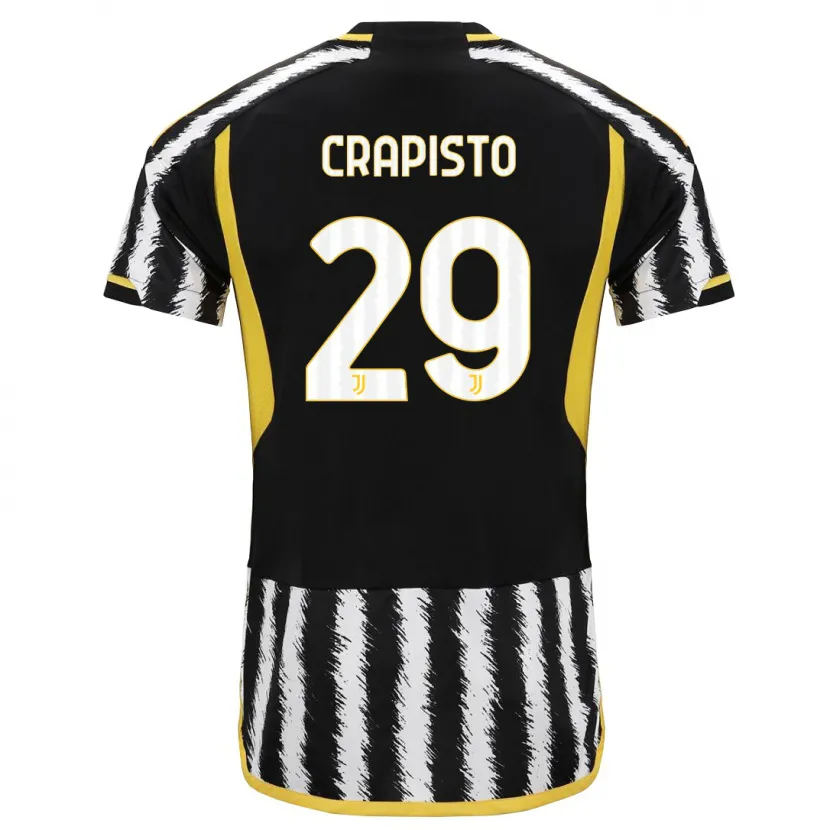 Danxen Mujer Camiseta Francesco Crapisto #29 Blanco Negro 1ª Equipación 2023/24 La Camisa