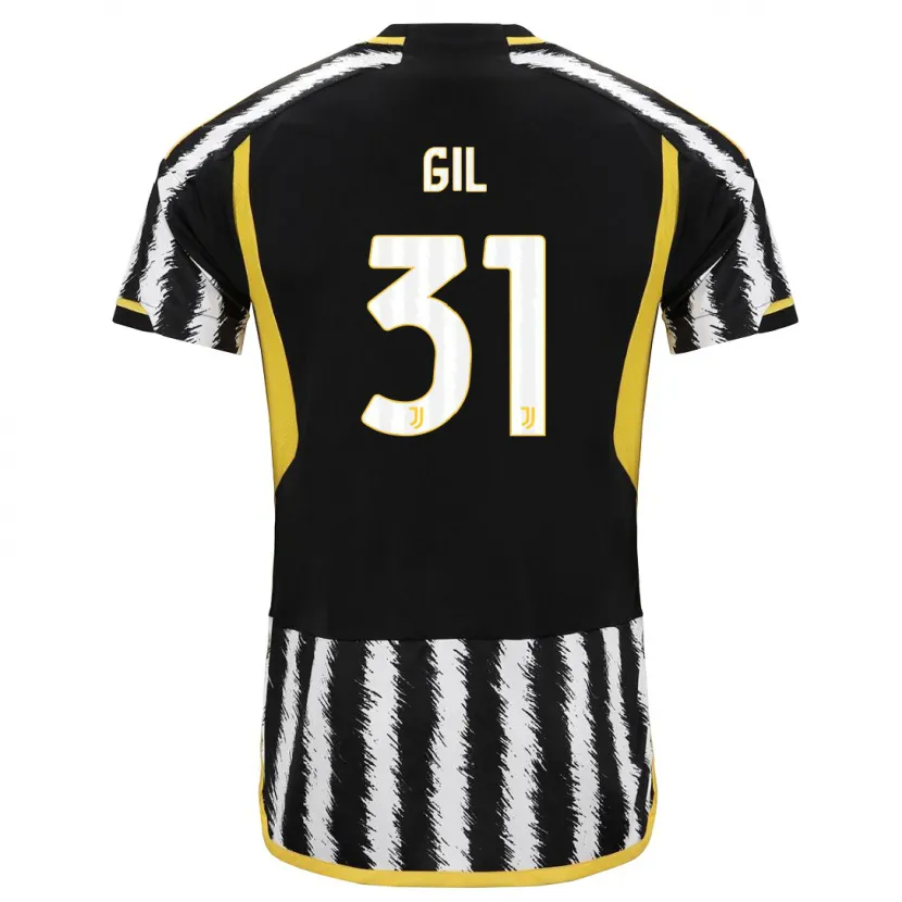 Danxen Mujer Camiseta Javier Gil #31 Blanco Negro 1ª Equipación 2023/24 La Camisa