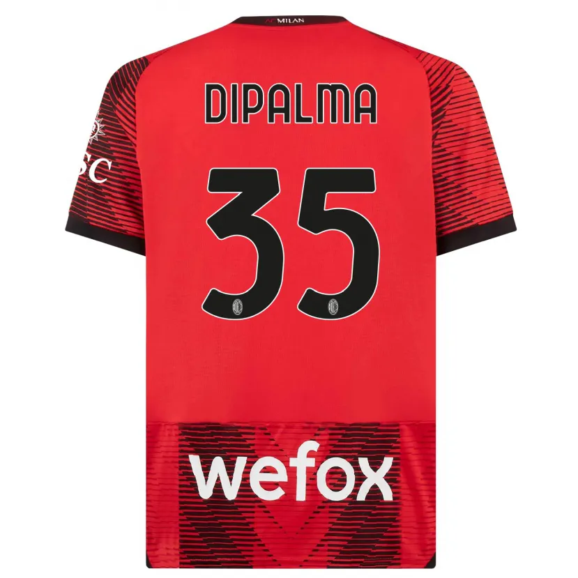 Danxen Mujer Camiseta Matteo Dipalma #35 Negro Rojo 1ª Equipación 2023/24 La Camisa