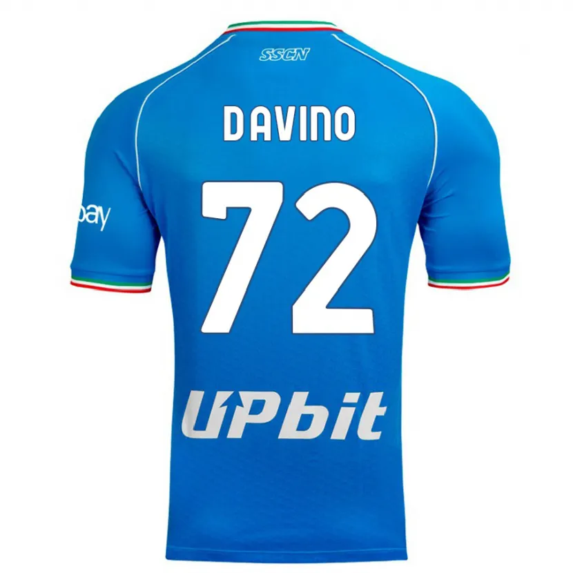 Danxen Mujer Camiseta Luigi D'avino #72 Cielo Azul 1ª Equipación 2023/24 La Camisa