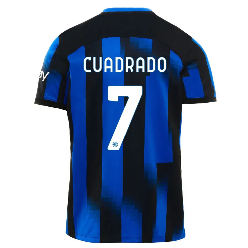 Danxen Mujer Camiseta Juan Cuadrado #7 Azul Negro 1ª Equipación 2023/24 La Camisa