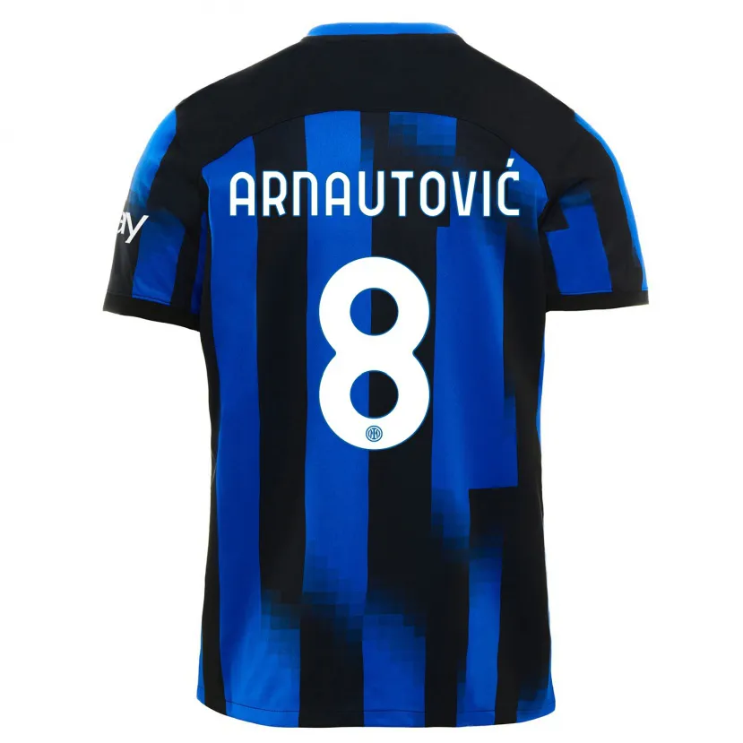 Danxen Mujer Camiseta Marko Arnautovic #8 Azul Negro 1ª Equipación 2023/24 La Camisa