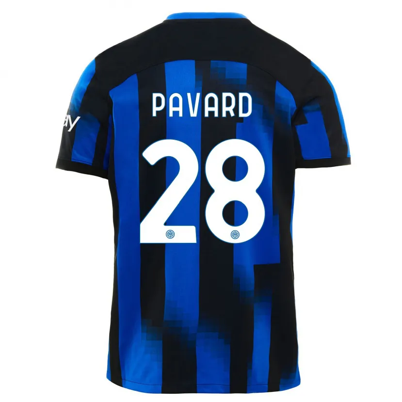 Danxen Mujer Camiseta Benjamin Pavard #28 Azul Negro 1ª Equipación 2023/24 La Camisa