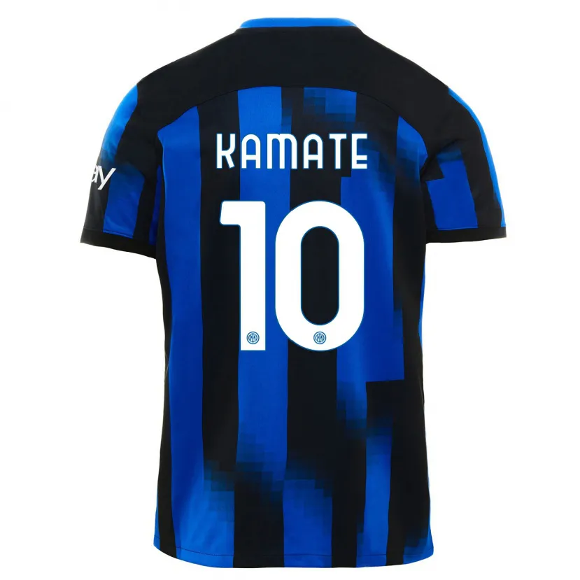 Danxen Mujer Camiseta Issiaka Kamate #10 Azul Negro 1ª Equipación 2023/24 La Camisa