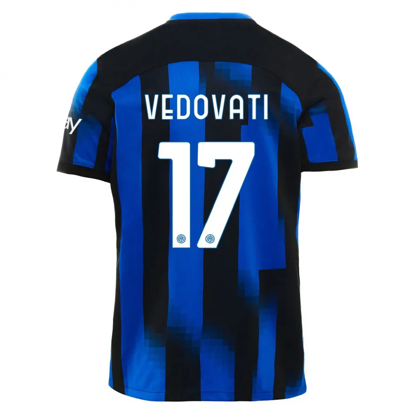 Danxen Mujer Camiseta Gabriele Vedovati #17 Azul Negro 1ª Equipación 2023/24 La Camisa