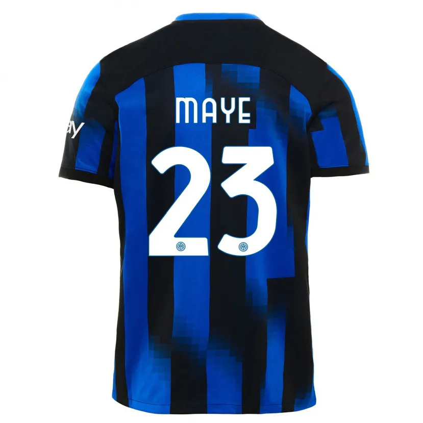 Danxen Mujer Camiseta Yvan Maye #23 Azul Negro 1ª Equipación 2023/24 La Camisa