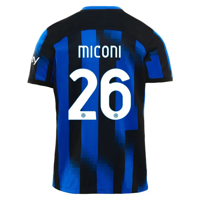 Danxen Mujer Camiseta Riccardo Miconi #26 Azul Negro 1ª Equipación 2023/24 La Camisa