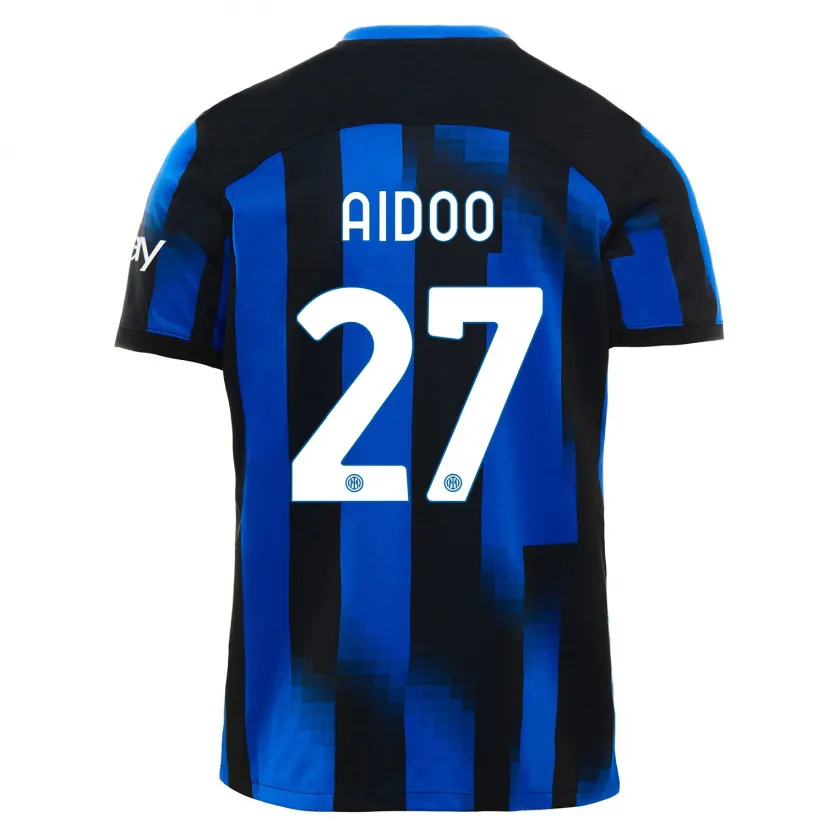 Danxen Mujer Camiseta Mike Aidoo #27 Azul Negro 1ª Equipación 2023/24 La Camisa