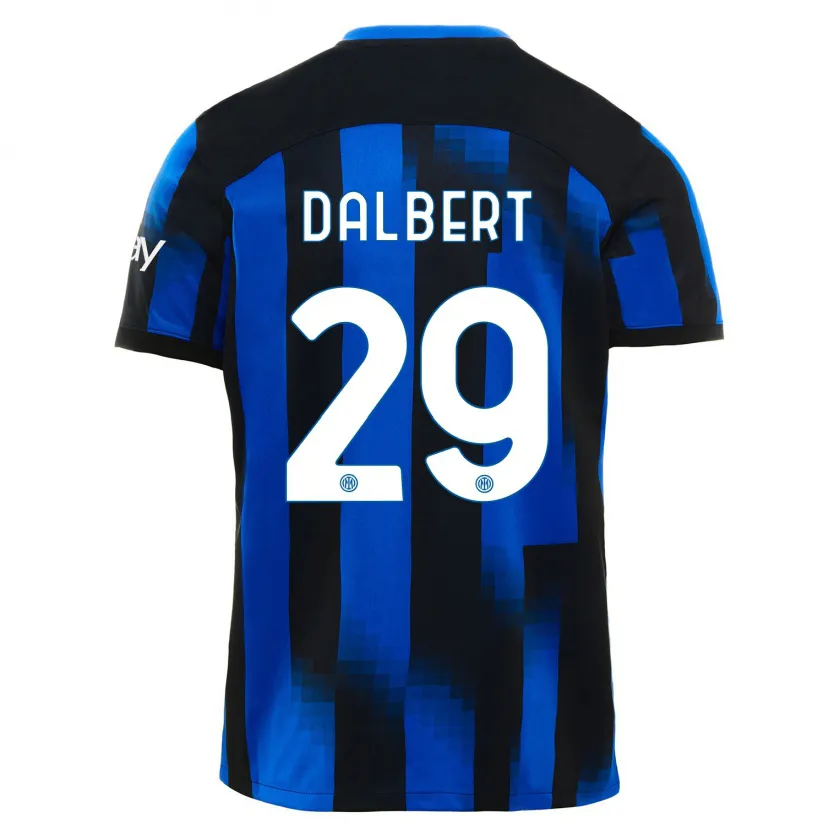 Danxen Mujer Camiseta Dalbert #29 Azul Negro 1ª Equipación 2023/24 La Camisa