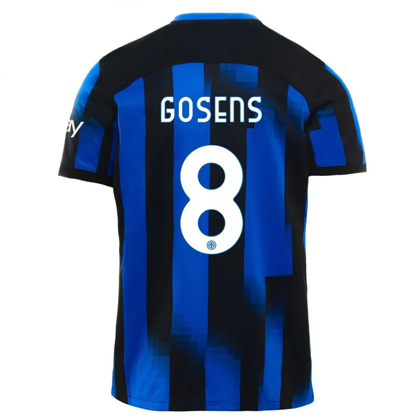 Danxen Mujer Camiseta Robin Gosens #8 Azul Negro 1ª Equipación 2023/24 La Camisa