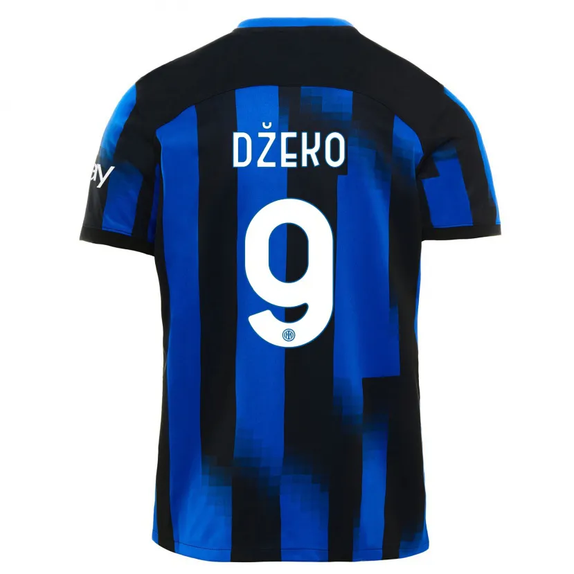 Danxen Mujer Camiseta Edin Dzeko #9 Azul Negro 1ª Equipación 2023/24 La Camisa