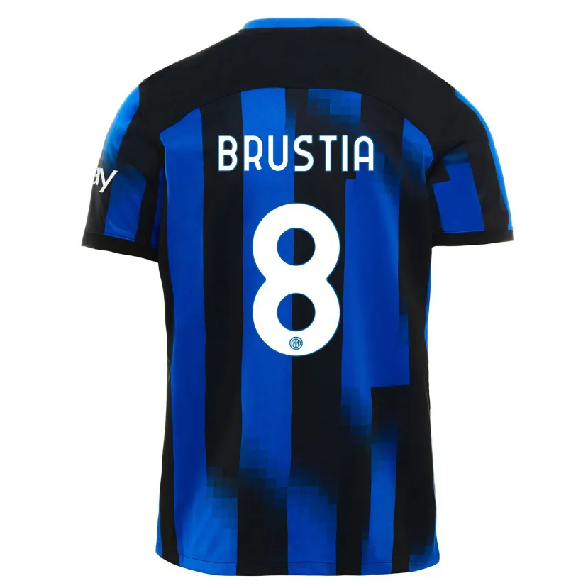 Danxen Mujer Camiseta Martina Brustia #8 Azul Negro 1ª Equipación 2023/24 La Camisa