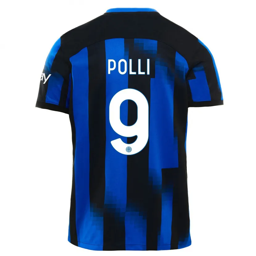 Danxen Mujer Camiseta Elisa Polli #9 Azul Negro 1ª Equipación 2023/24 La Camisa