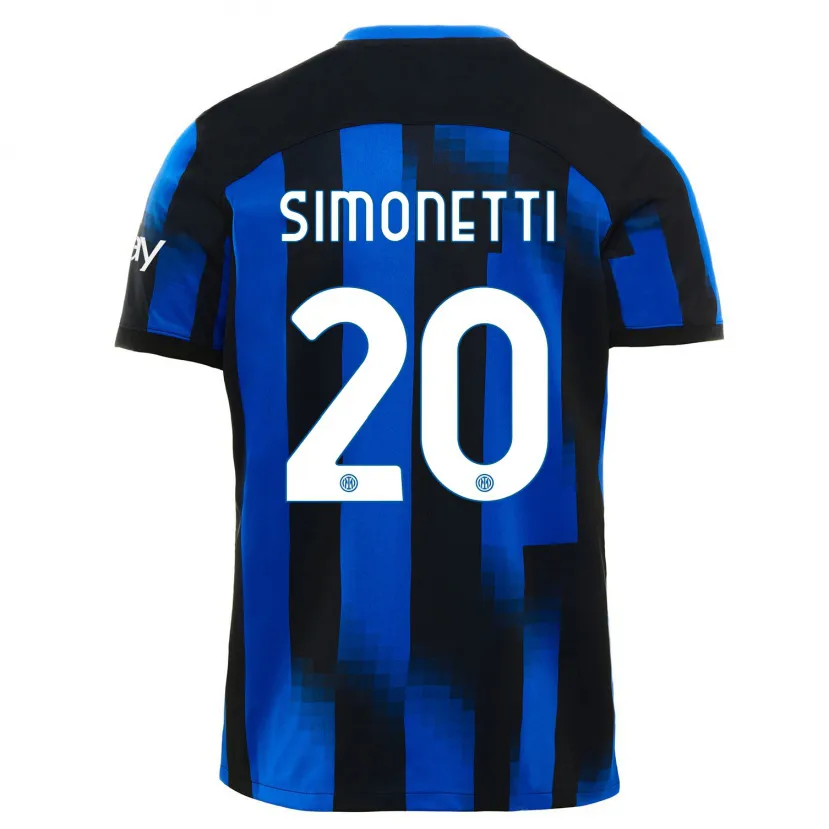 Danxen Mujer Camiseta Flaminia Simonetti #20 Azul Negro 1ª Equipación 2023/24 La Camisa