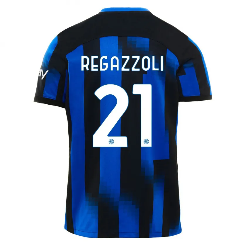 Danxen Mujer Camiseta Alice Regazzoli #21 Azul Negro 1ª Equipación 2023/24 La Camisa