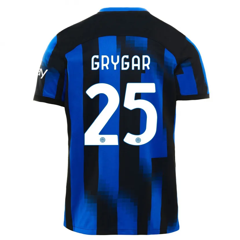 Danxen Mujer Camiseta Samuel Grygar #25 Azul Negro 1ª Equipación 2023/24 La Camisa