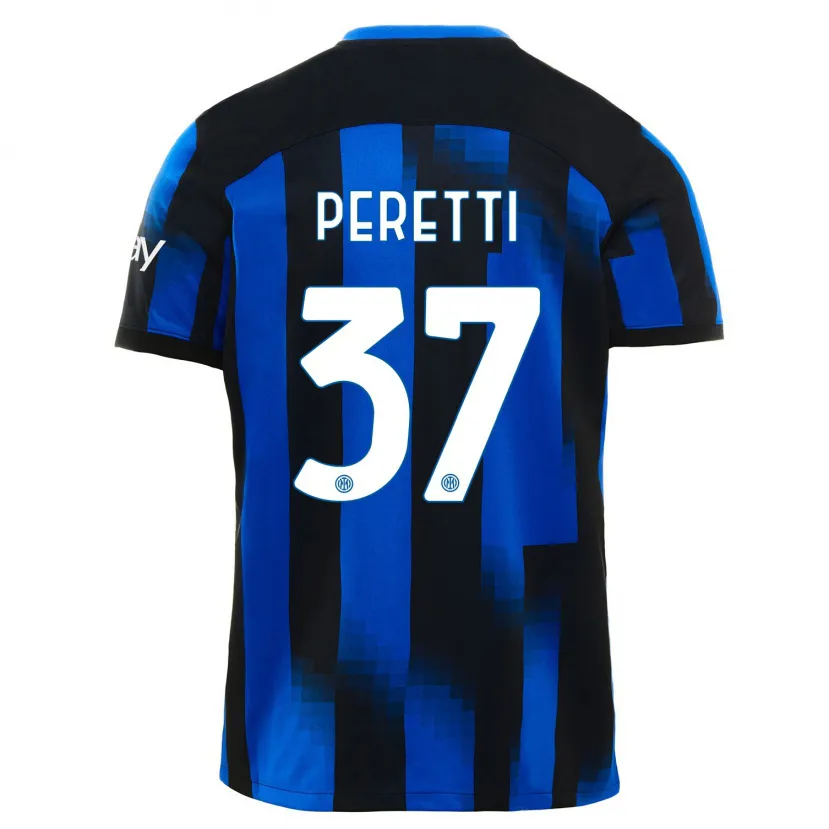 Danxen Mujer Camiseta Lorenzo Peretti #37 Azul Negro 1ª Equipación 2023/24 La Camisa