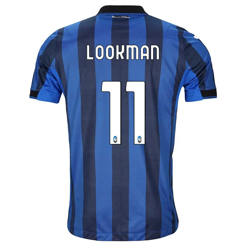 Danxen Mujer Camiseta Ademola Lookman #11 Azul Negro 1ª Equipación 2023/24 La Camisa