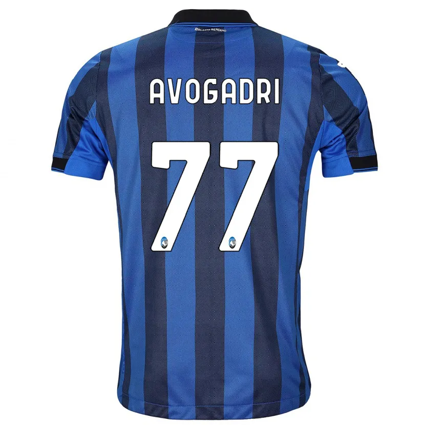 Danxen Mujer Camiseta Lorenzo Avogadri #77 Azul Negro 1ª Equipación 2023/24 La Camisa