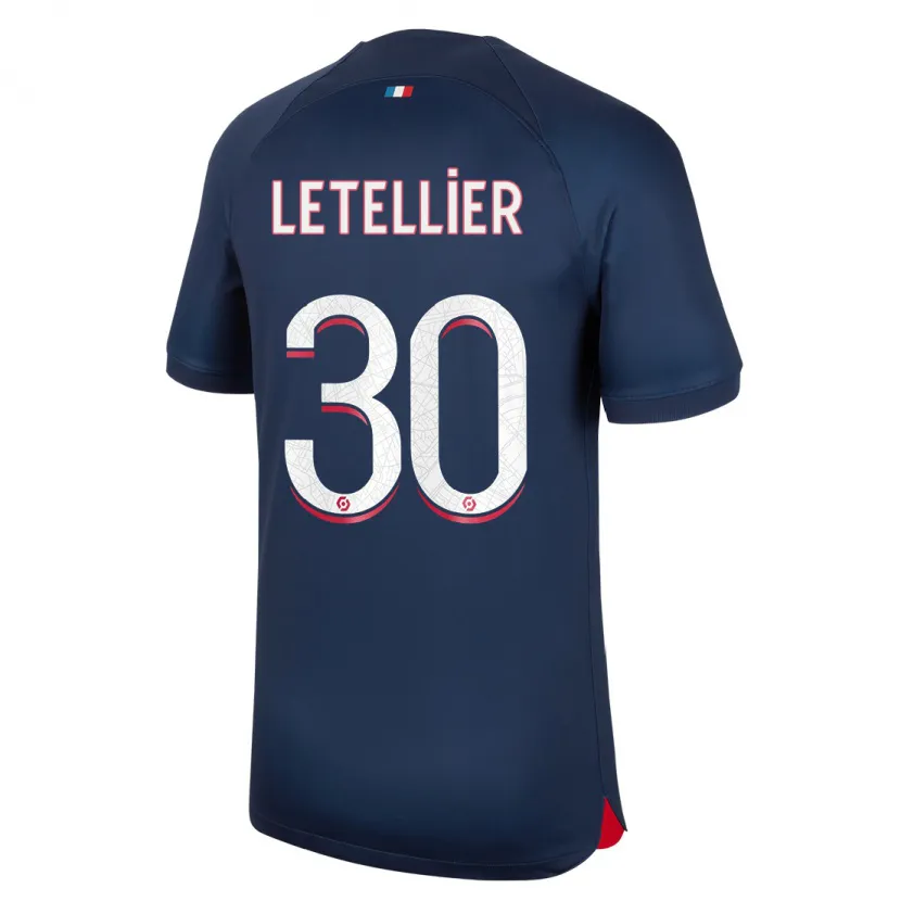 Danxen Mujer Camiseta Alexandre Letellier #30 Azul Rojo 1ª Equipación 2023/24 La Camisa