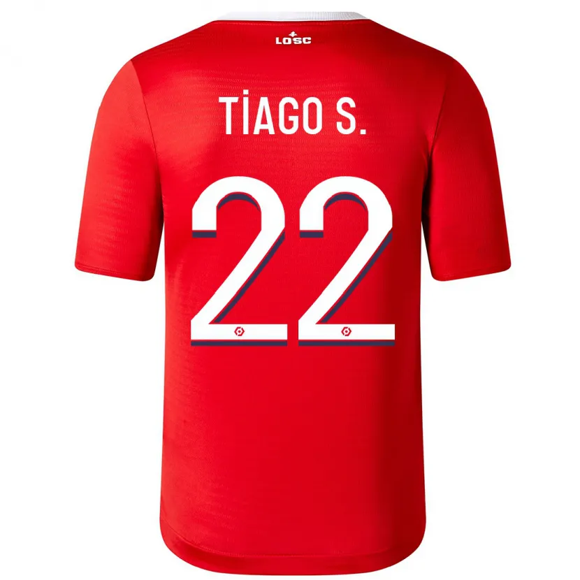 Danxen Mujer Camiseta Tiago Santos #22 Rojo 1ª Equipación 2023/24 La Camisa