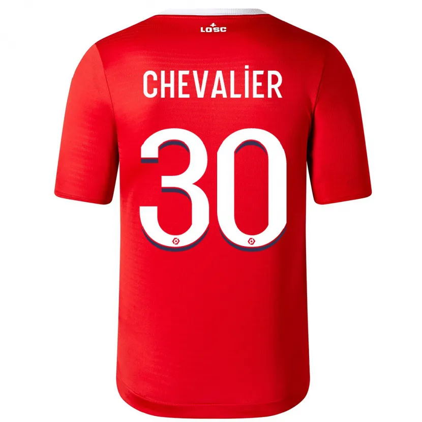 Danxen Mujer Camiseta Lucas Chevalier #30 Rojo 1ª Equipación 2023/24 La Camisa